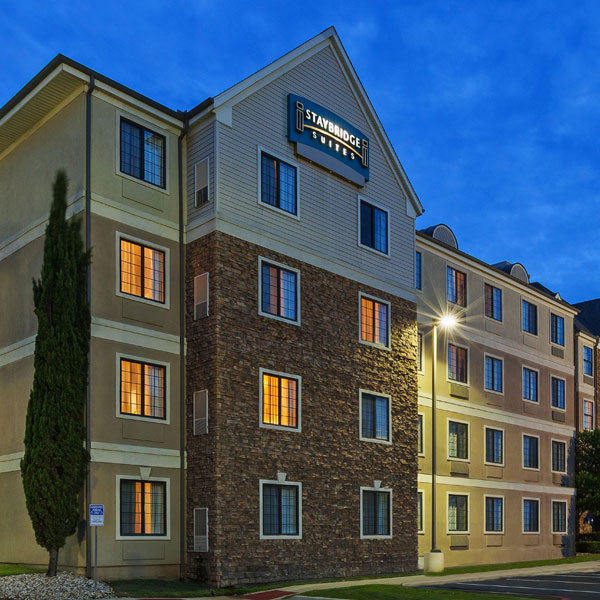 outside view of the Staybridge Suites hotel