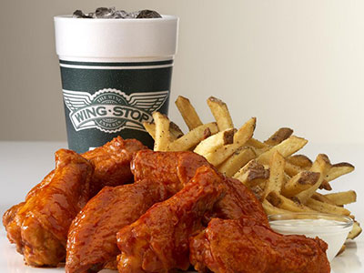 Wingstop combo meal - wings, fries and drink