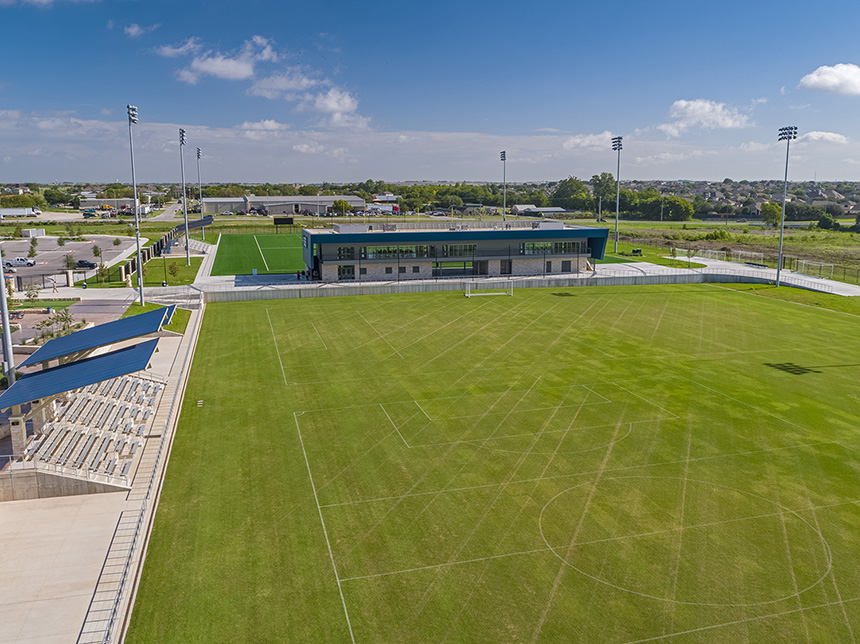 Sports Capital of Texas - Round Rock Multipurpose Complex Aerial view looking North