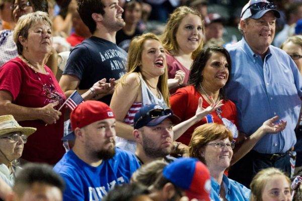 Photo of fans at a Round Rock Express game by Steven Snow