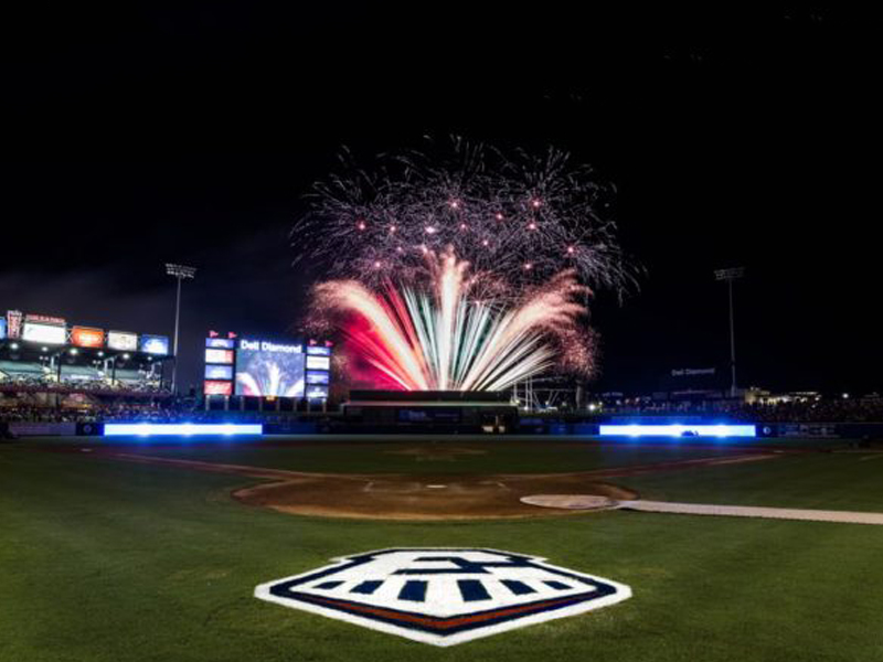 Fireworks at a Round Rock Express Game
