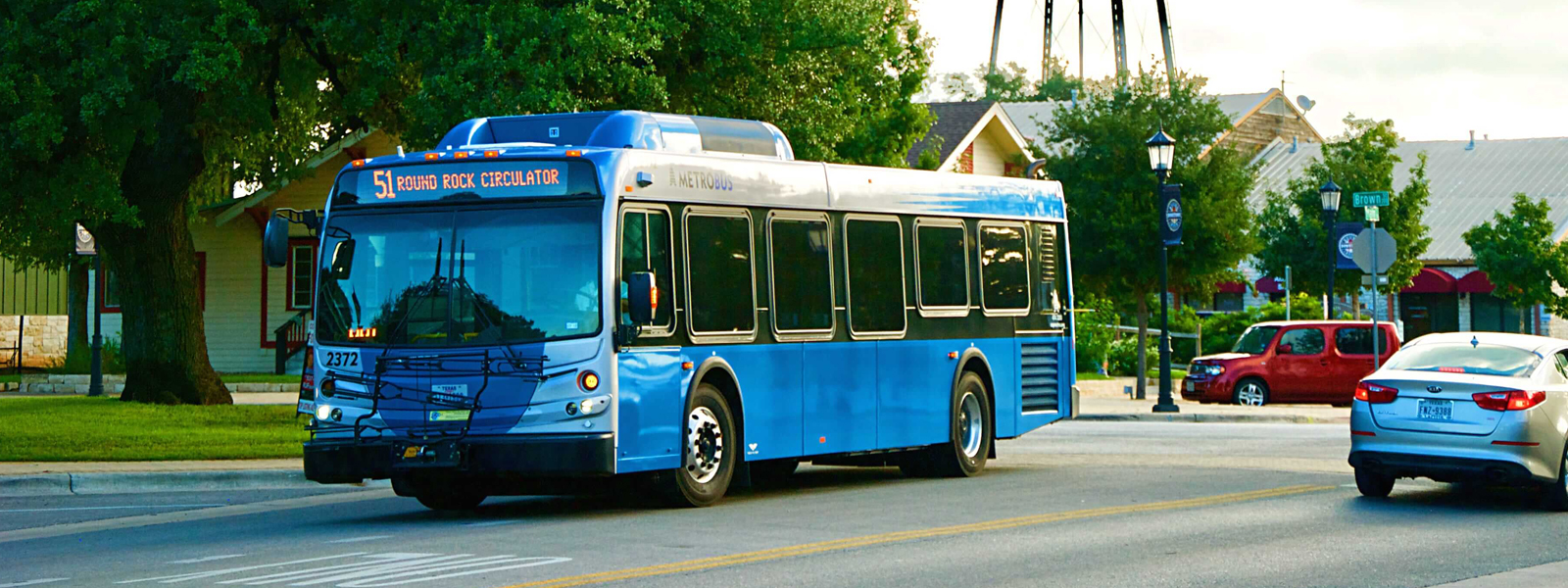 Metro bus in Downtown Round Rock