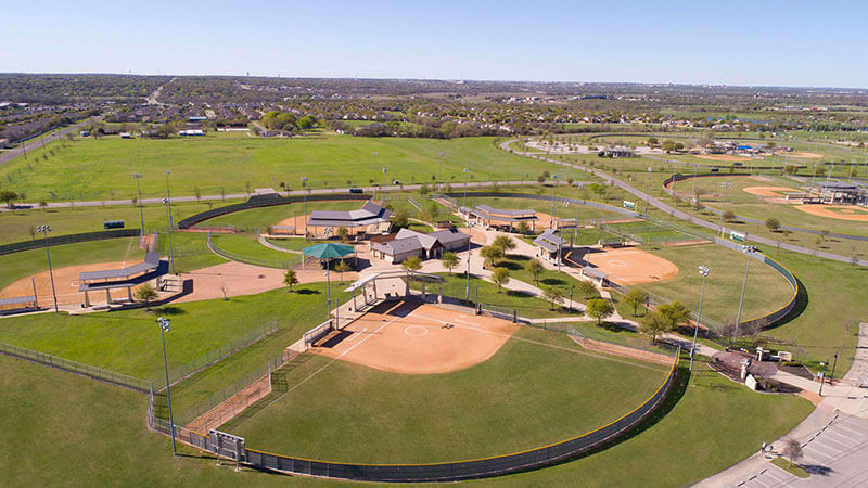 Aerial of Champion Fields