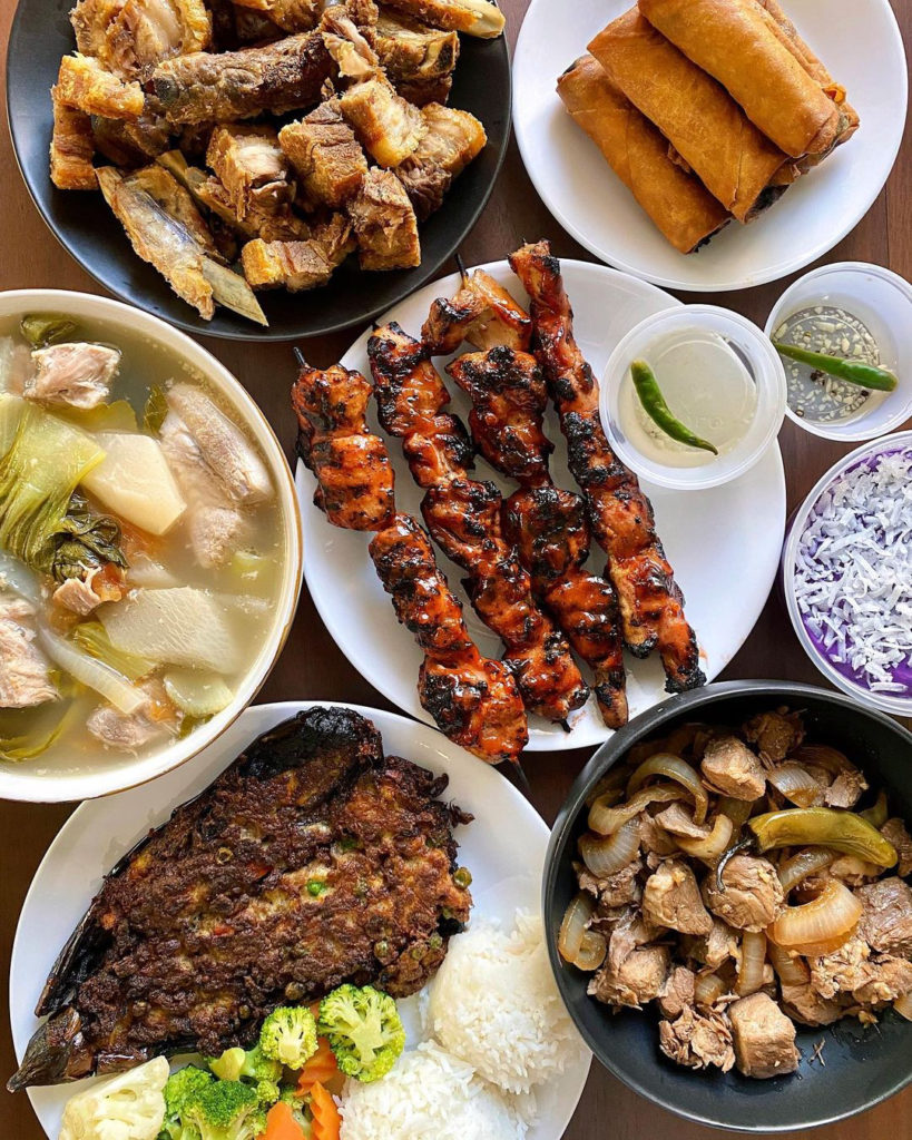 Photo of an assortment of Filipino dishes.