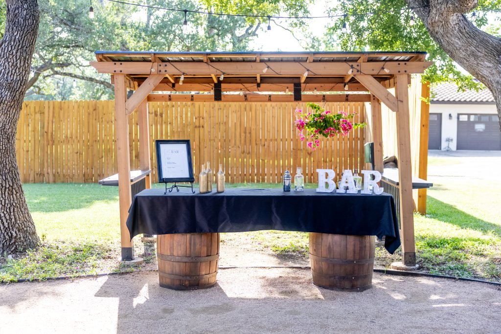 The Texas Hall outdoor bar setup