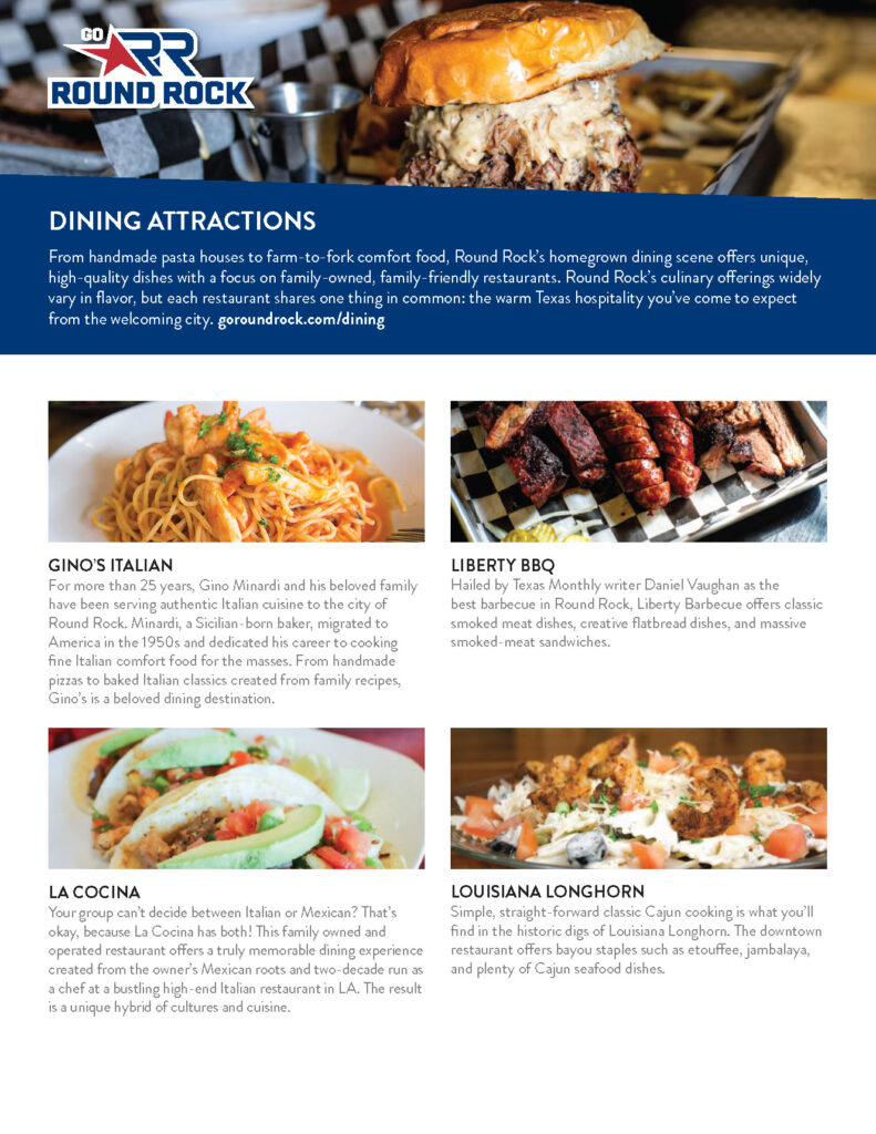 Round Rock Dining Fact Sheet
