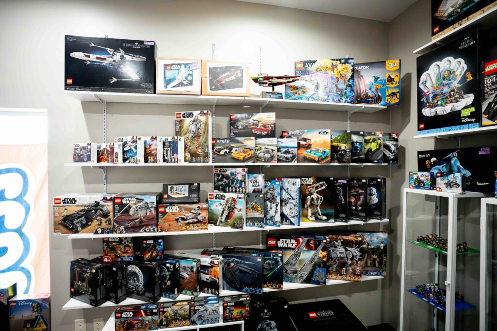 Photo of a shelf of legos