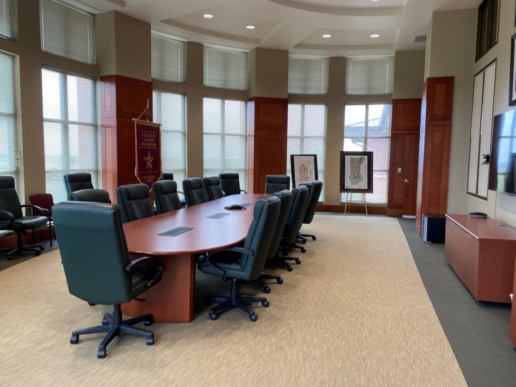 Interior view of boardroom space