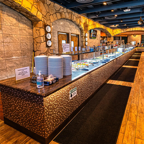 Buffet of mediterranean food