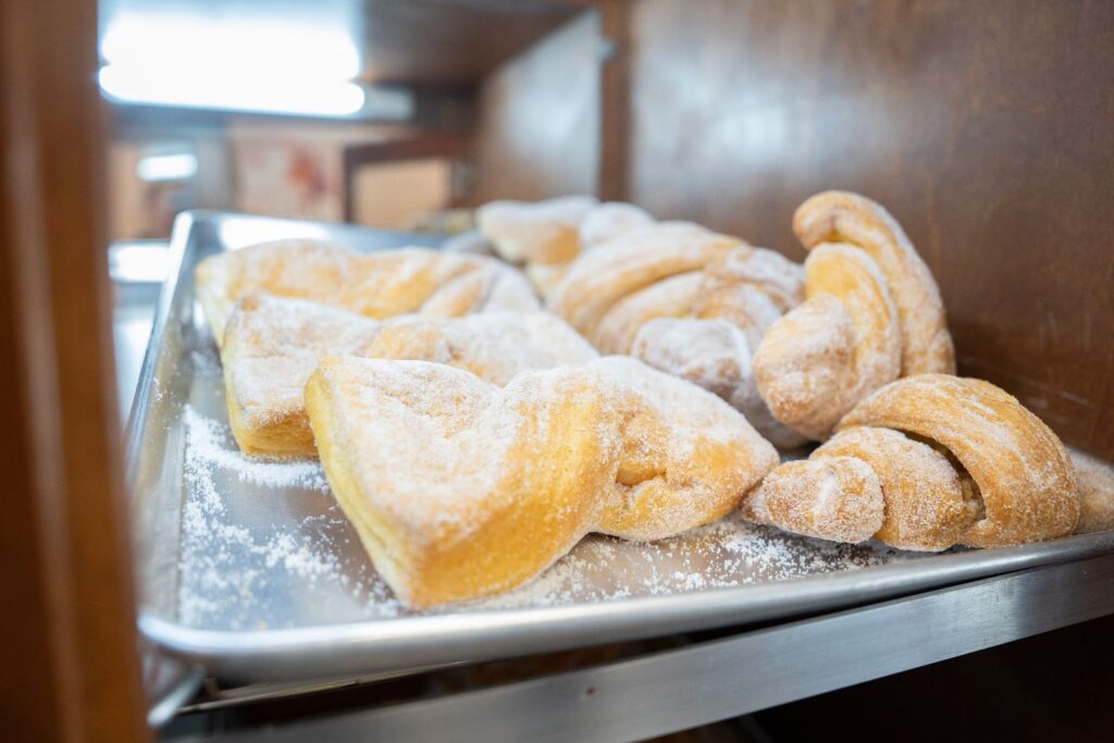 Authentic feite and other sweet bread specialties at El Callejón Del Beso Bakery.