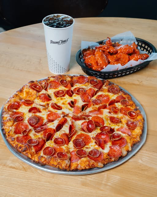Pepperoni Pizza and Wings