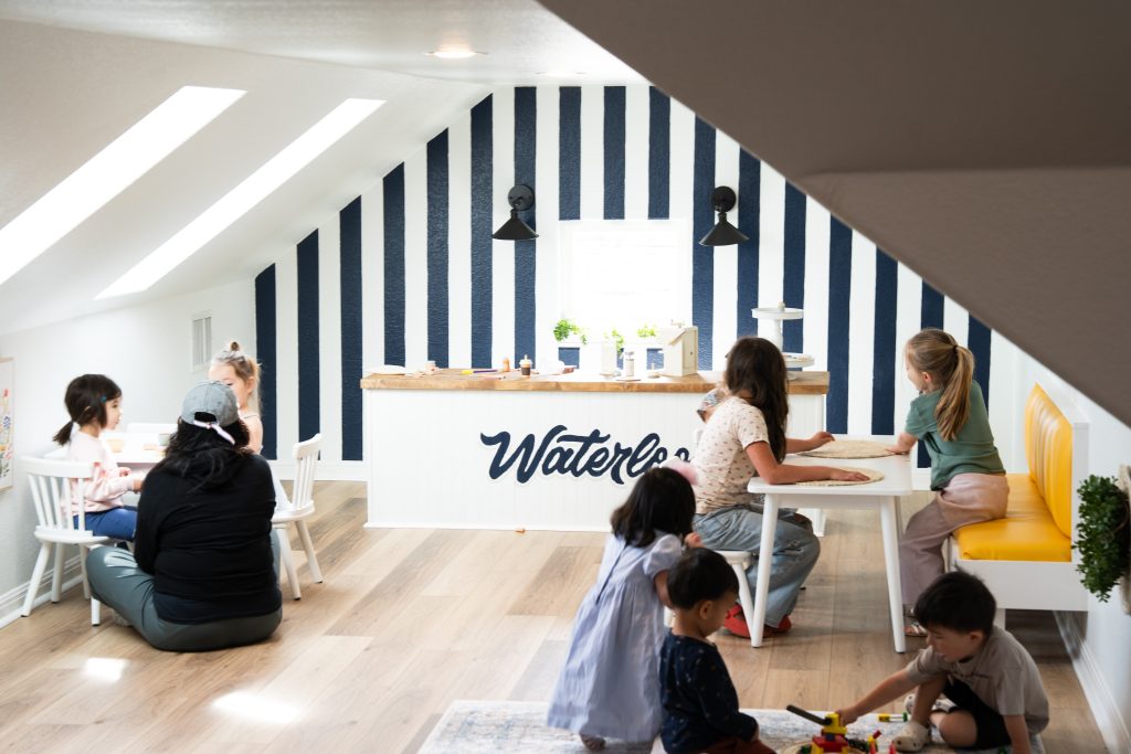 Children's pay room with games upstairs in the loft.