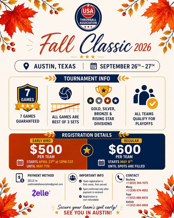 USA Throwball Fall Classic 2026