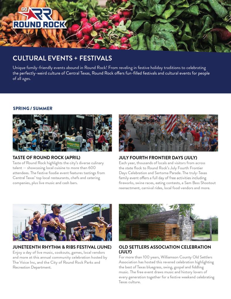Cultural Events Festivals Fact Sheet 2026