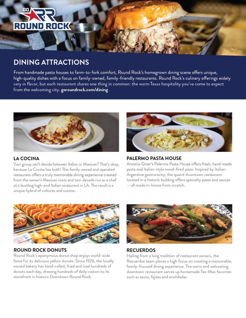 Dining Fact Sheet 2026