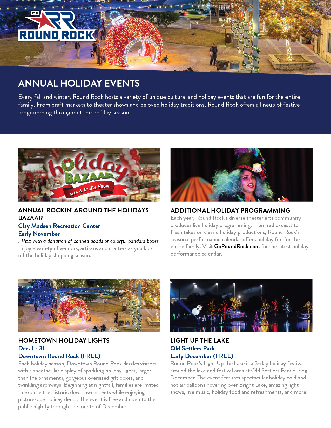 Holiday Events Fact Sheet 2026
