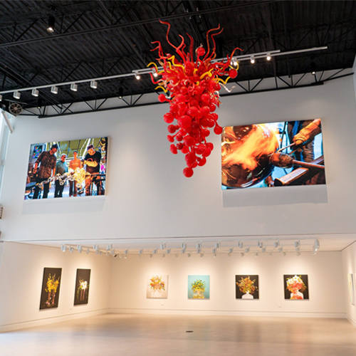 Chihuly Chandelier in Downtown Round Rock